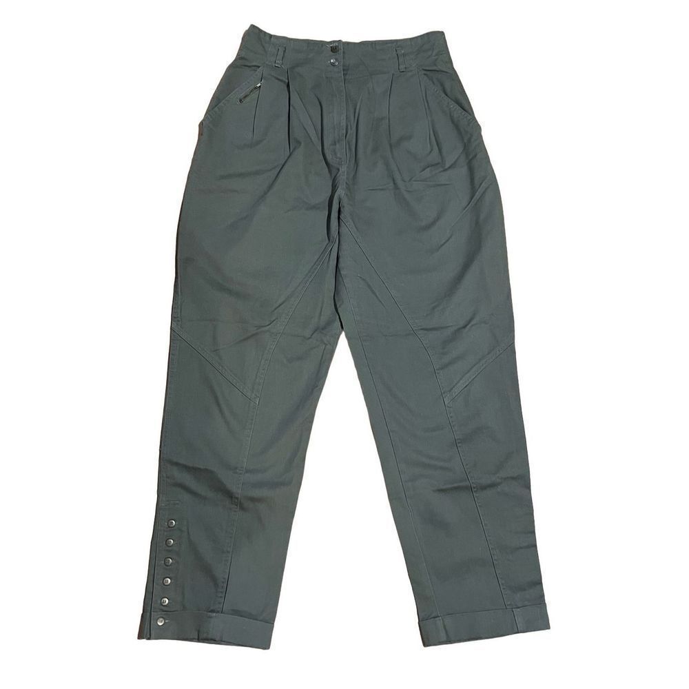New Vintage 90s TOGETHER Army Green High Waist Cuffed Folk Assembly Pant size 14